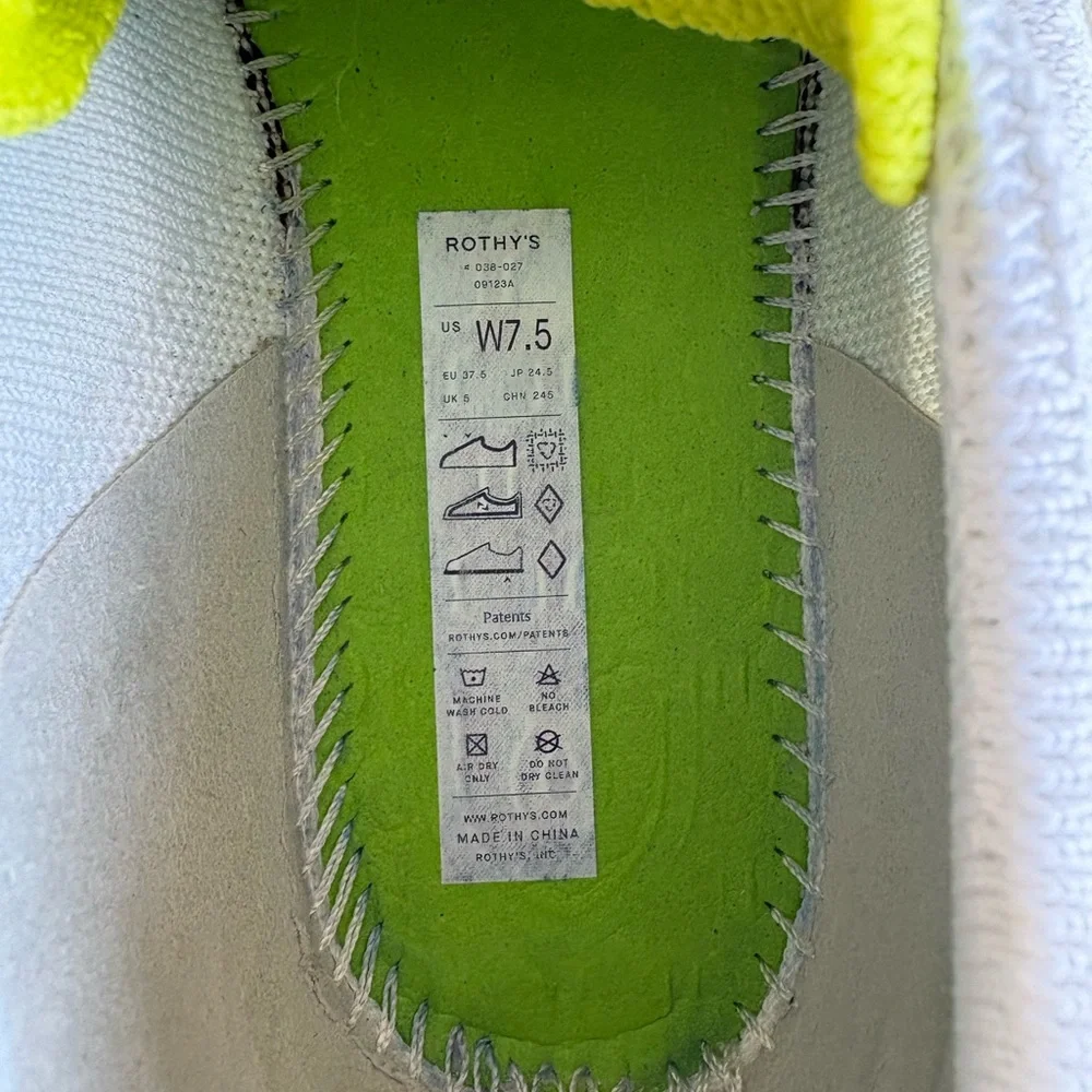 Rothy’s lace up sneaker sz 7.5 - Picture 5 of 6